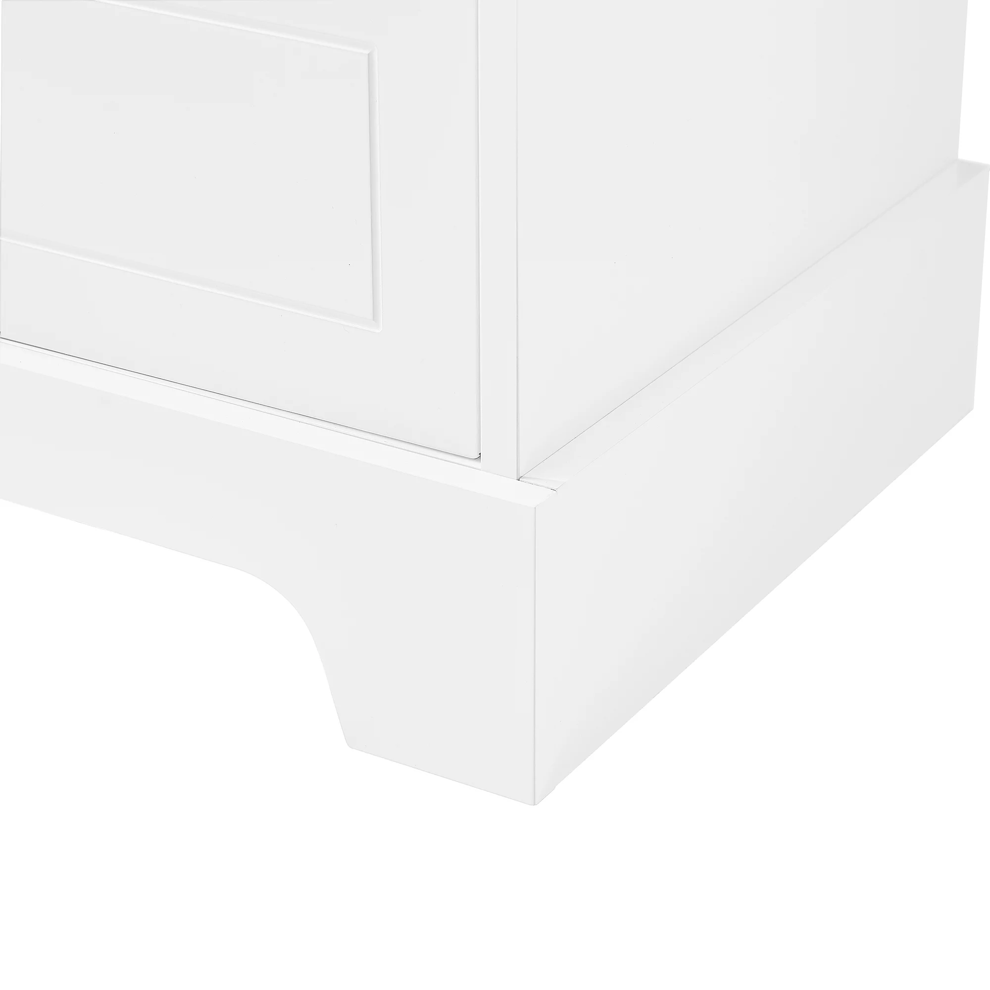 Hombay Tall Bathroom Storage Cabinet with 2 Doors and 4 Drawers, Wood Freestanding Cupboard Pantry with Adjustable Shelves for Living Room Bedroom Kitchen