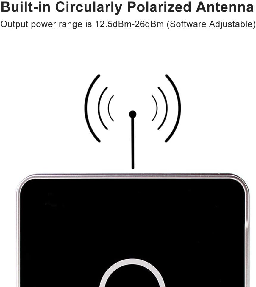 Thincol RFID Card Reader, UHF USB Desktop Reader Writer 902～928MHz Frequency, 50cm Contactless Proximity Sensor Built-in Buzzer, Compatible with ISO18000-6C, ISO18000-6B