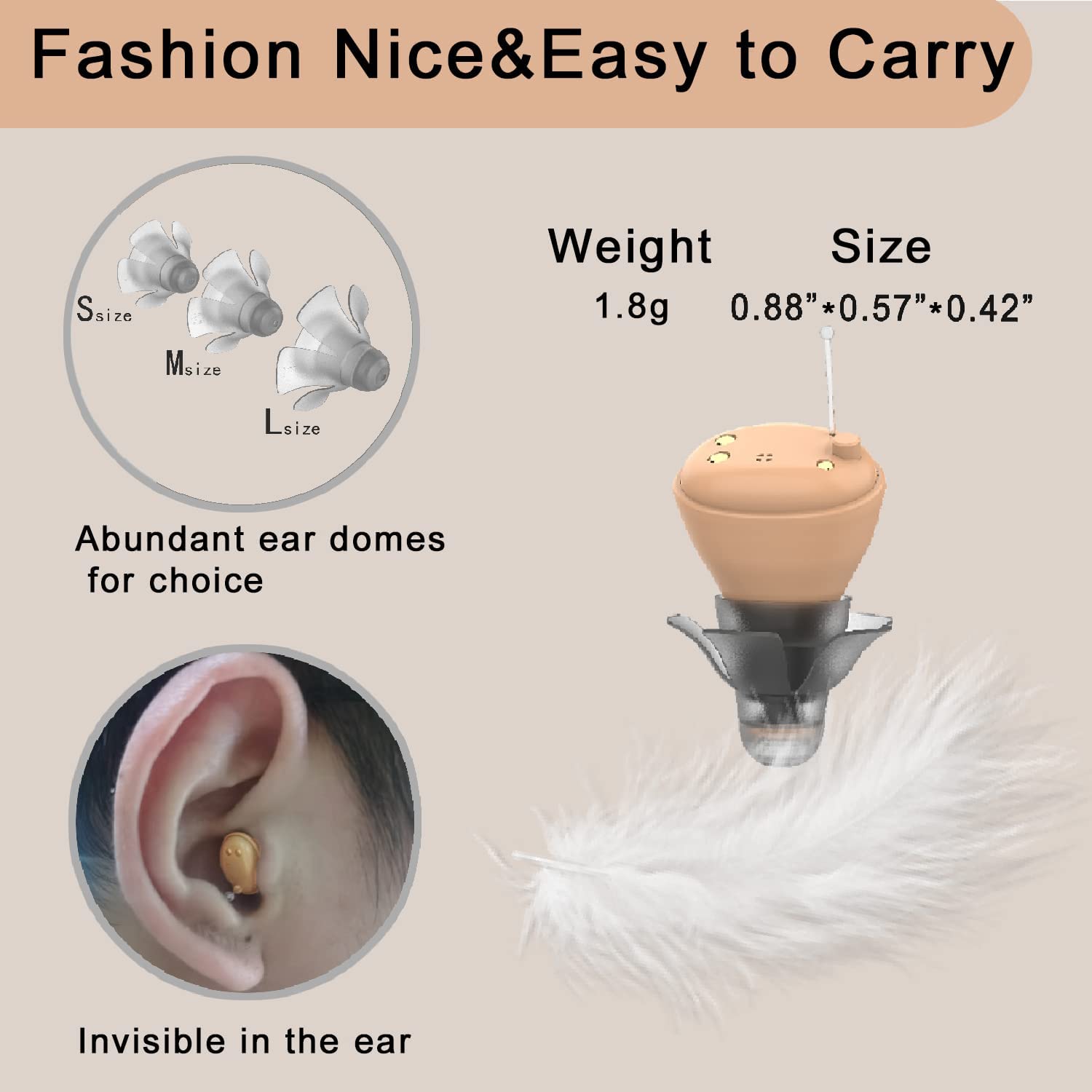 Rechargeable Hearing Amplifier, Hearing Aids For Seniors Adults Hearing Amplifier With Noise Cancelling Portable Hearing Assist Devices With Volume Control
