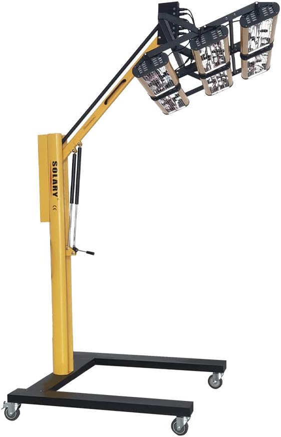Solary Baking Infrared Paint Curing Lamp 220V Short Wave Infrared Heater Car Bodywork Repair Paint Dryer Stand Mobile 6x1000W