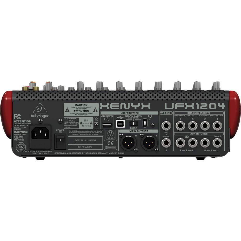 Behringer Xenyx UFX1204 Analog Mixer - 24-bit/96kHz - USB/FireWire