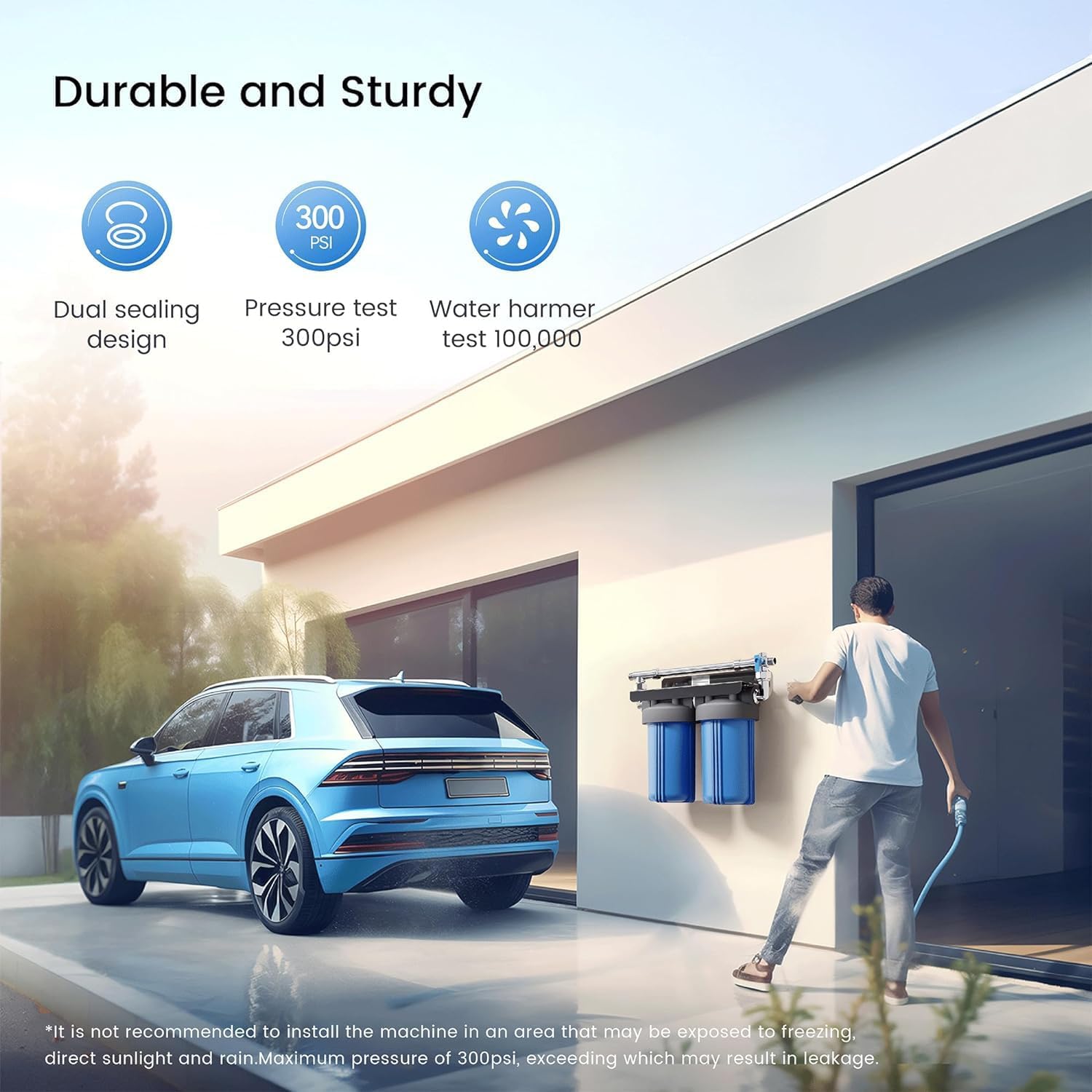 Waterdrop Spotless Car Wash System with Resin, Deionized Water System, Spot Free, Works for All Vehicles, RV, Motorcycles, Windows, Boats, Planes and More, No Towel Drying.
