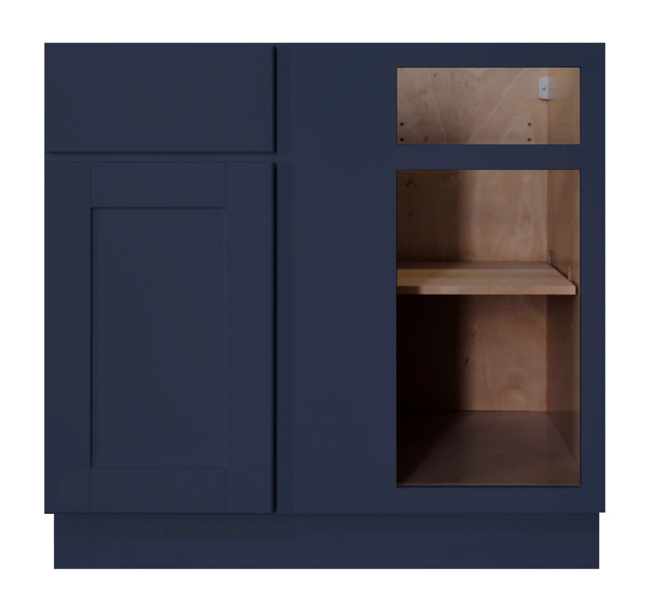 Sunny Wood B42bc-A Blue Topaz 36" Wide X 35" Tall Single Door Blind Corner Cabinet - Blue