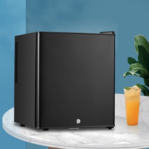 GIZNXBA Skincare Fridge Black, Mini Fridge Skincare, Single Door Compact Refrigerator, Energy Saving, Mini Refrigerator Adjustable Thermostat, Mini Fridge For Bedroom, Dorm, Office
