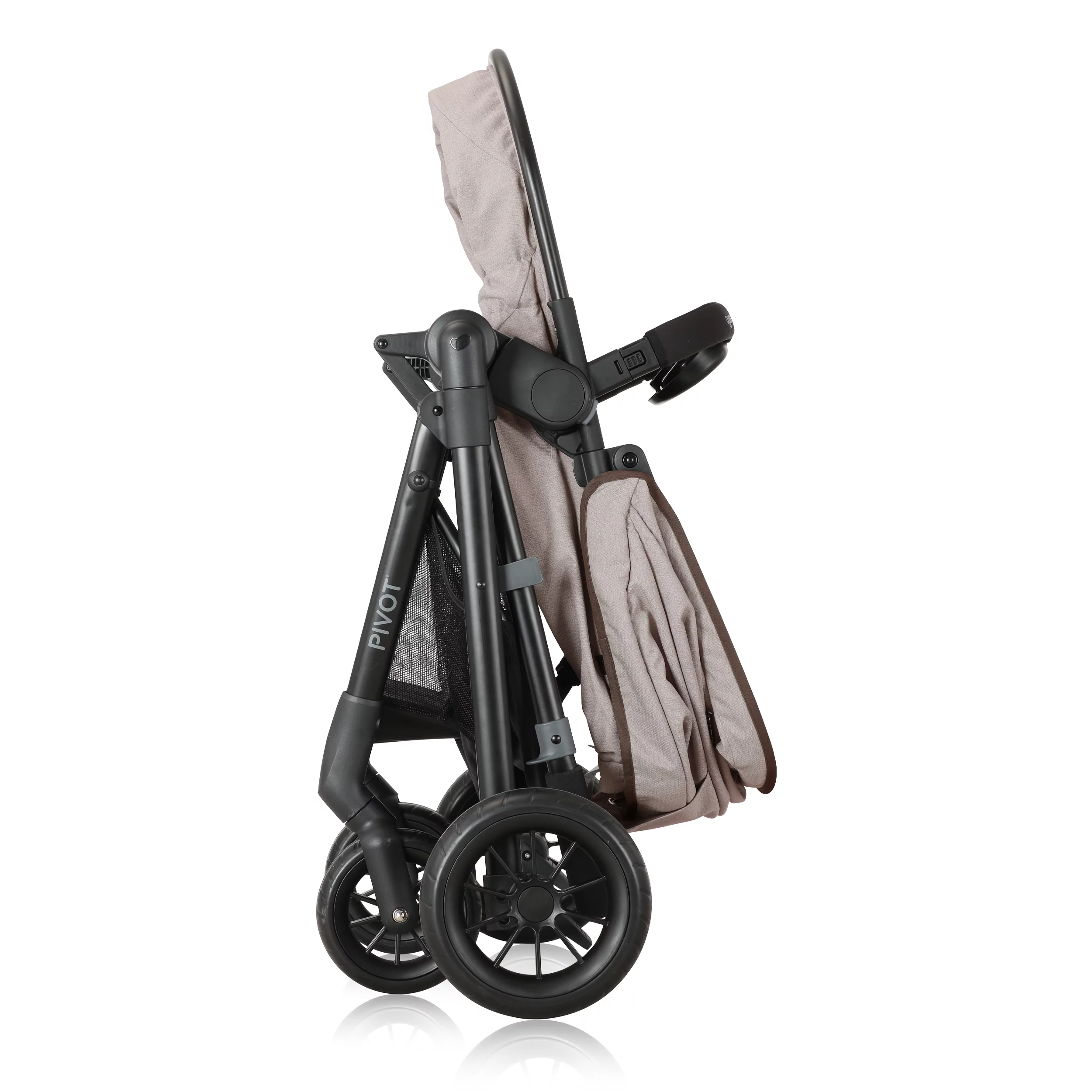 Pivot Modular Travel System with LiteMax Infant Car Seat with Anti-Rebound Bar (Desert Tan)