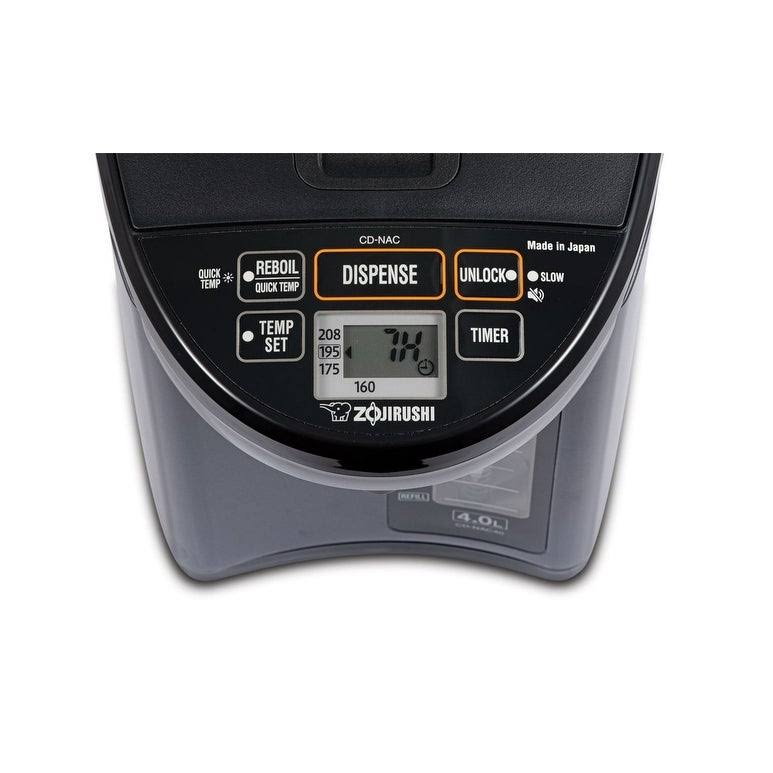Zojirushi CD-NAC40BM Micom Water Boiler u0026 Warmer, Made in Japan, 4.0-Liter, Metallic Black