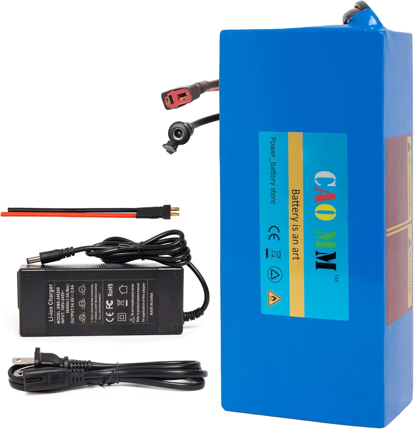 48v Battery, Two Years Free Warranty, 20Ah /14Ah /10Ah Ebike Battery for 500-1200W Electric Bike Bicycle, Scooter and Other Motor (48V 14AH Without Charger)