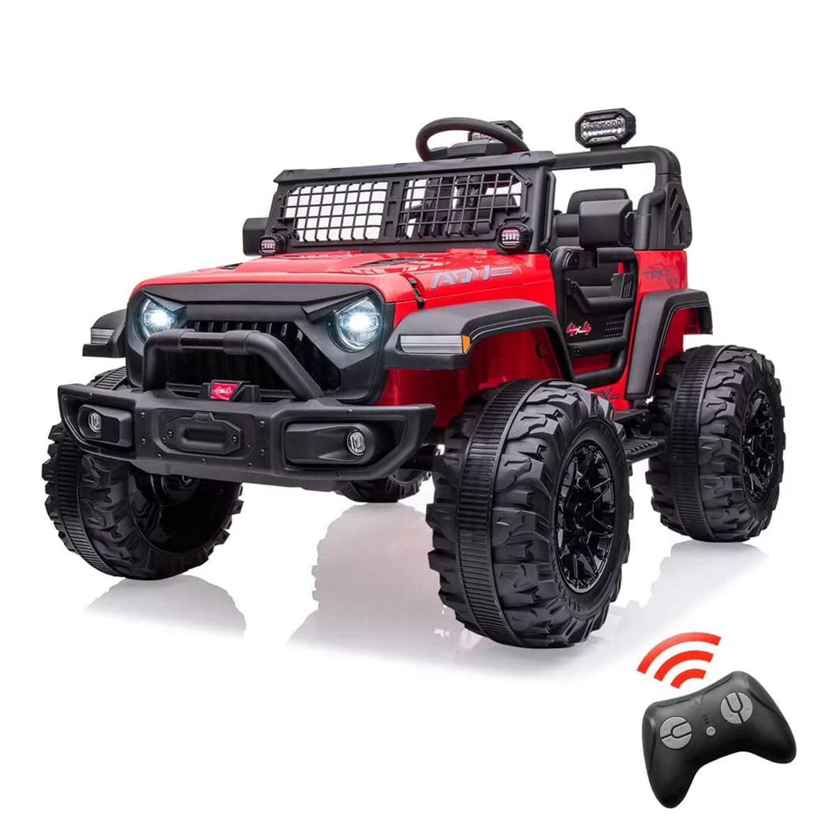 Sakiyrr 2-Seater Kids Ride on Car with Remote Control, 24V Electric Vehicle Toy with Storage Space, Red