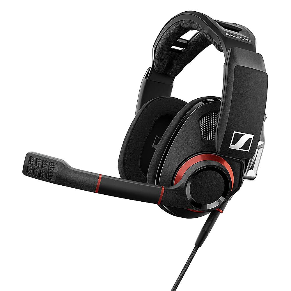 EPOS I SENNHEISER GSP 500 Over-Ear Headset - Noise-Canceling - Red/Black