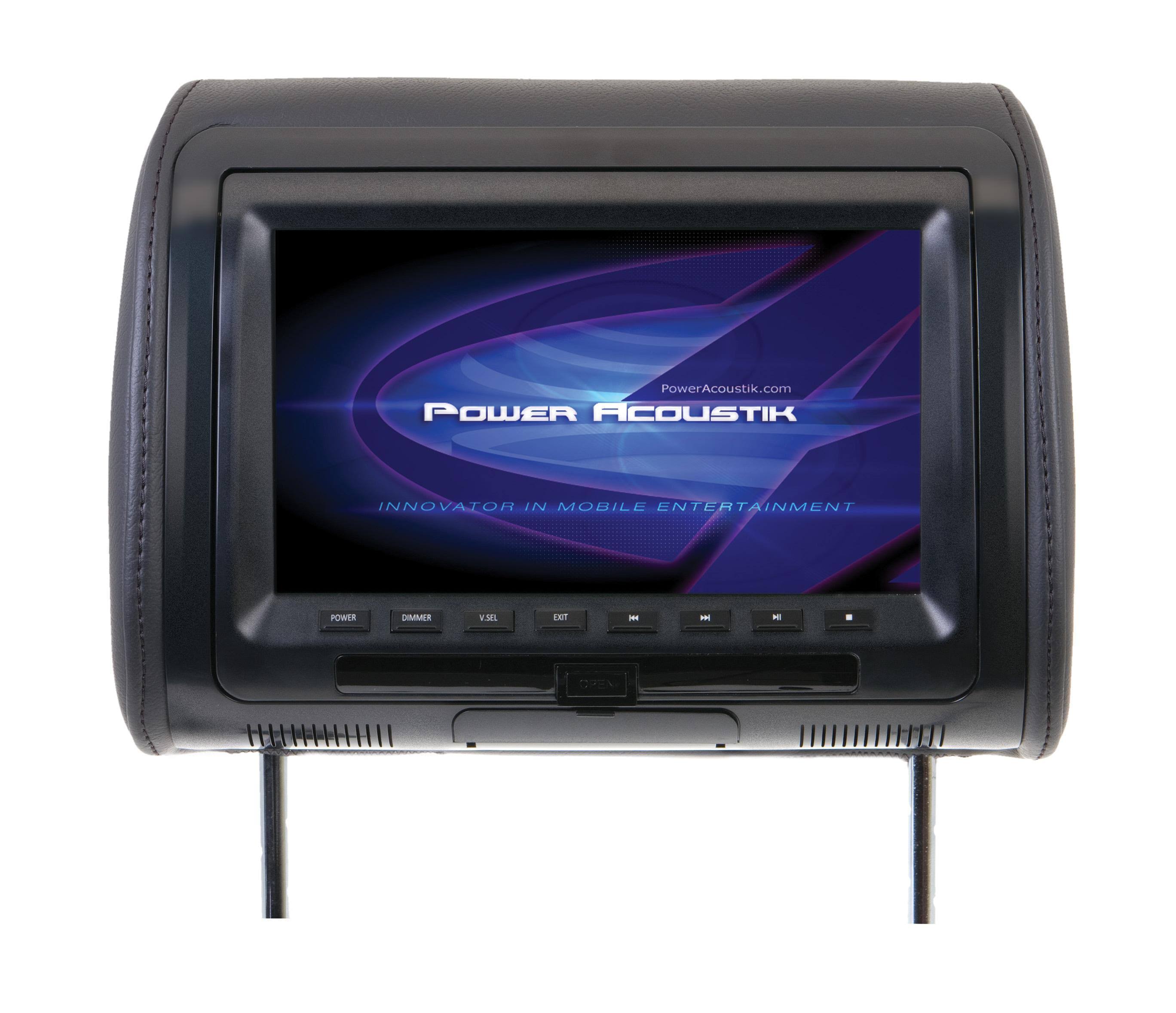 Power Acoustik HDVD91CC - 9x22 LCD Monitor Headrest - Built-In DVD Player