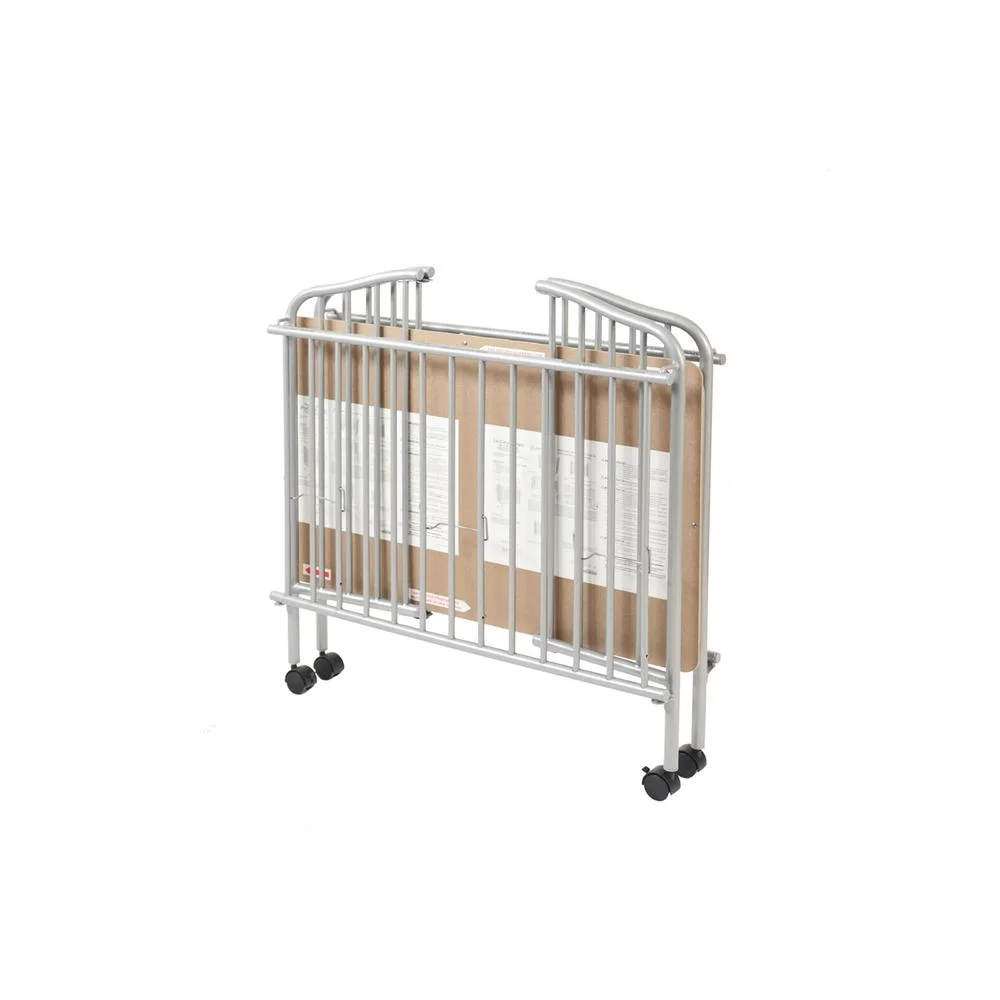 LA BABY Mini/Portable/Compact Crib, Pewter