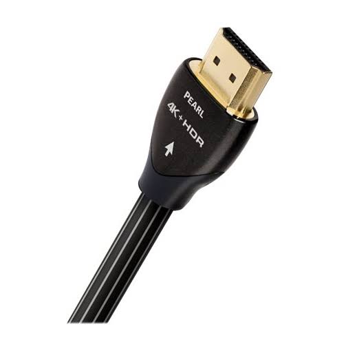 AudioQuest Pearl - HDMI cable solid, 4K support - Black/white stripe - 13 ft - M 19 pin HDMI Type A to M 19 pin HDMI Type A