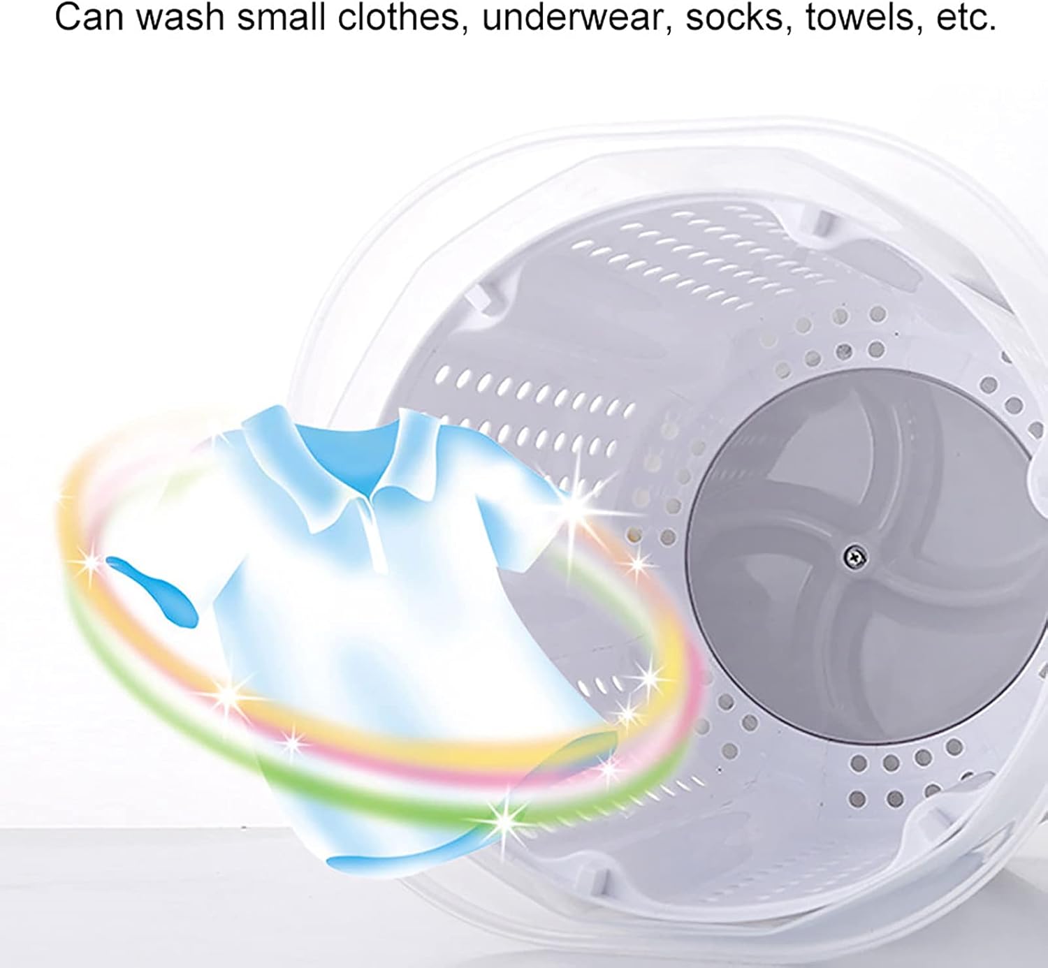 Washing Maching, Hand Crank Washing Machine Manual Washer with Detachable Wash Basket Portable Washing Maching 1200rpm Rotating Speed & Fast Dehydration Easily Washer for Dormitory Apartment Camping