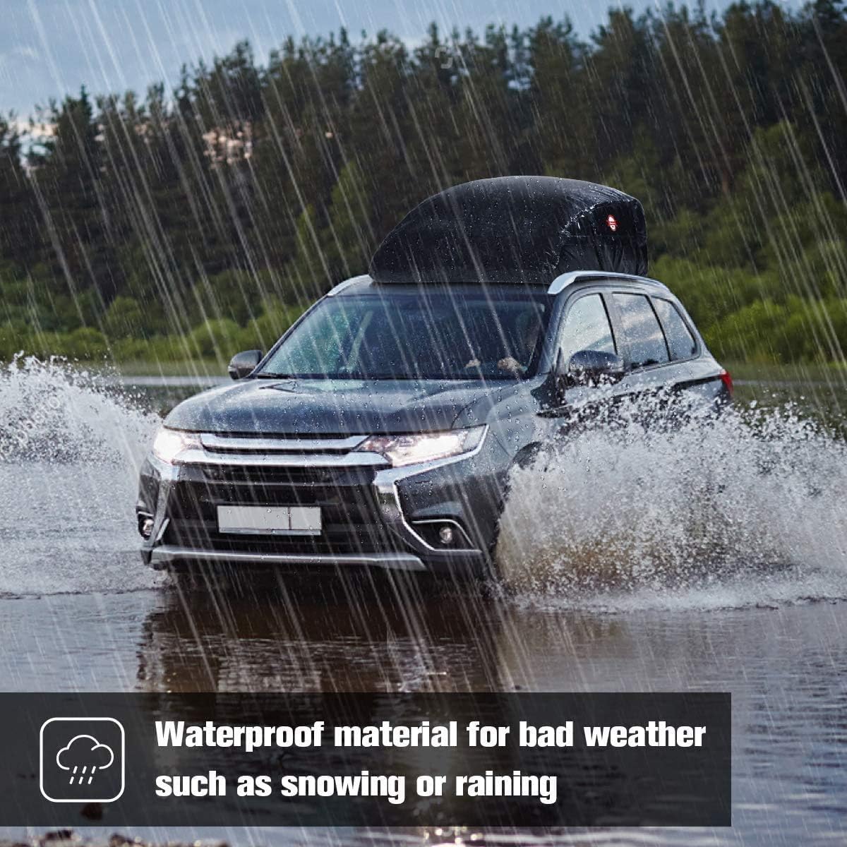 Sailnovo Car Rooftop Cargo Carrier Bag, 21 Cubic Feet 100% Waterproof Heavy Duty 900D Car Roof Bag for All Vehicle with/Without Racks - Anti-Slip Mat+6 Door Hooks
