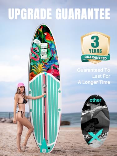 Niphean Inflatable Stand Up Paddle Board with SUP Accessories, Anti-Slip EVA Deck, 10’6’’ Inflatable Paddle Boards for Adults & Youth of All Skill Levels