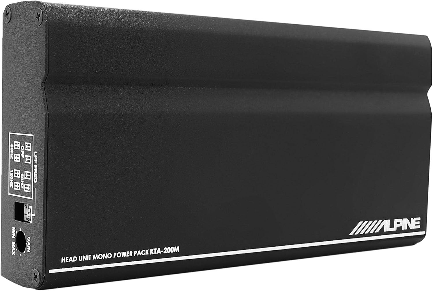 Alpine KTA-200M Mono Power Pack Amp with Alpine SWT-S10 10" Loaded Tube Subwoofer and Bass Knob