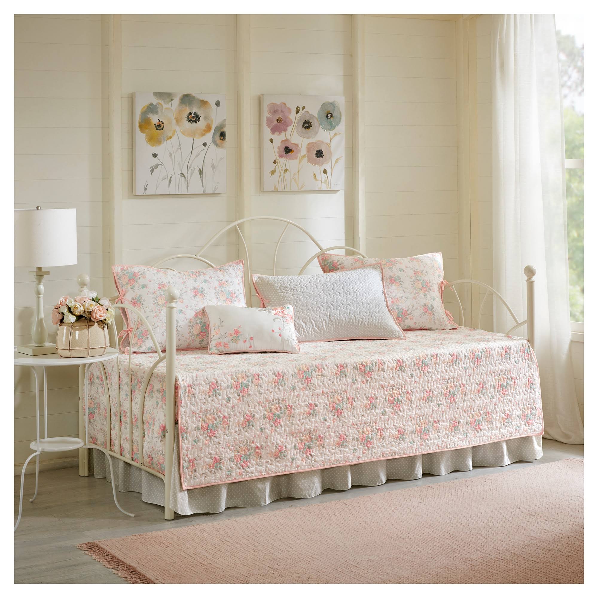 Madison Park Serendipity 6 Piece Cotton Percale Reversible Daybed Cover Set