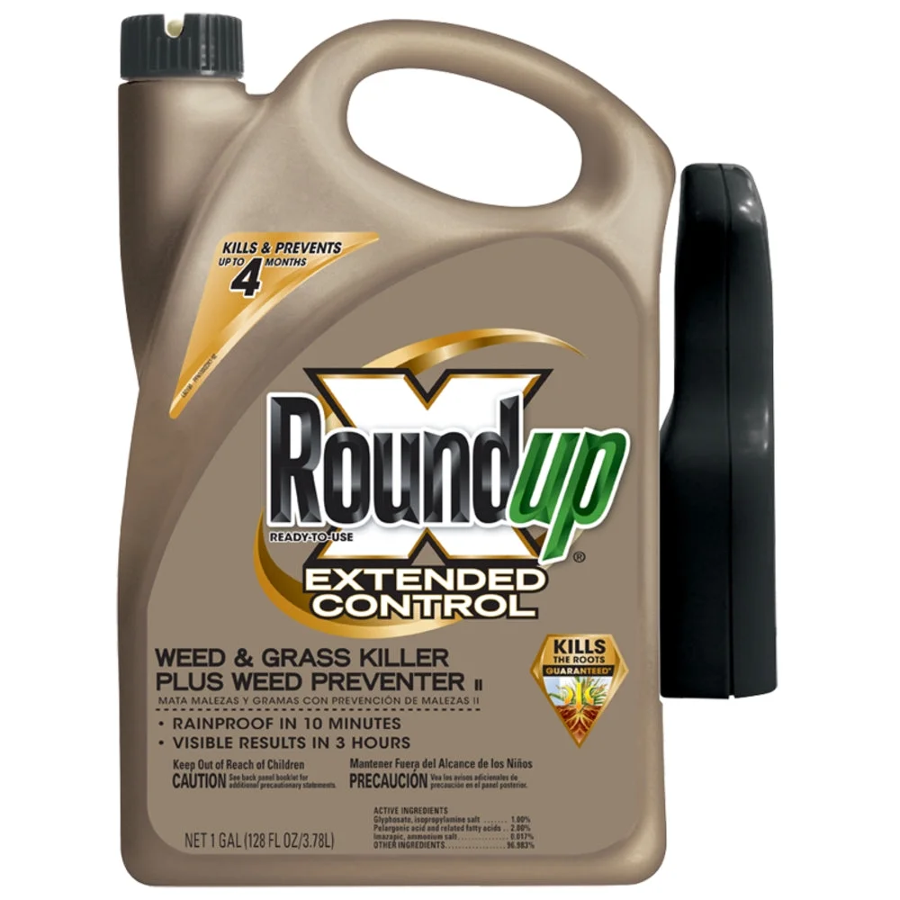 Roundup 5004010 Extended Control Weed/Grass Killer Plus Weed Preventer II, 1-Gal, Each - Curated Treasures Market