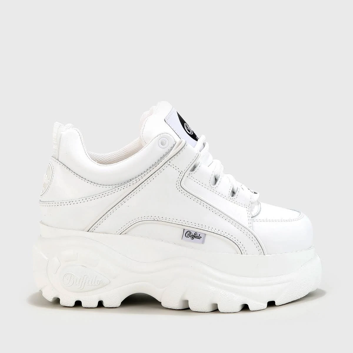 Buffalo London Buffalo Classic Low Leather White, Size 43