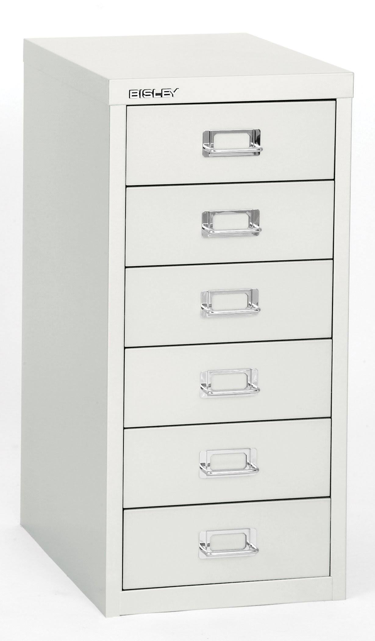 Bisley 6 Drawer Steel Desktop Multidrawer Cabinet, White | Quill