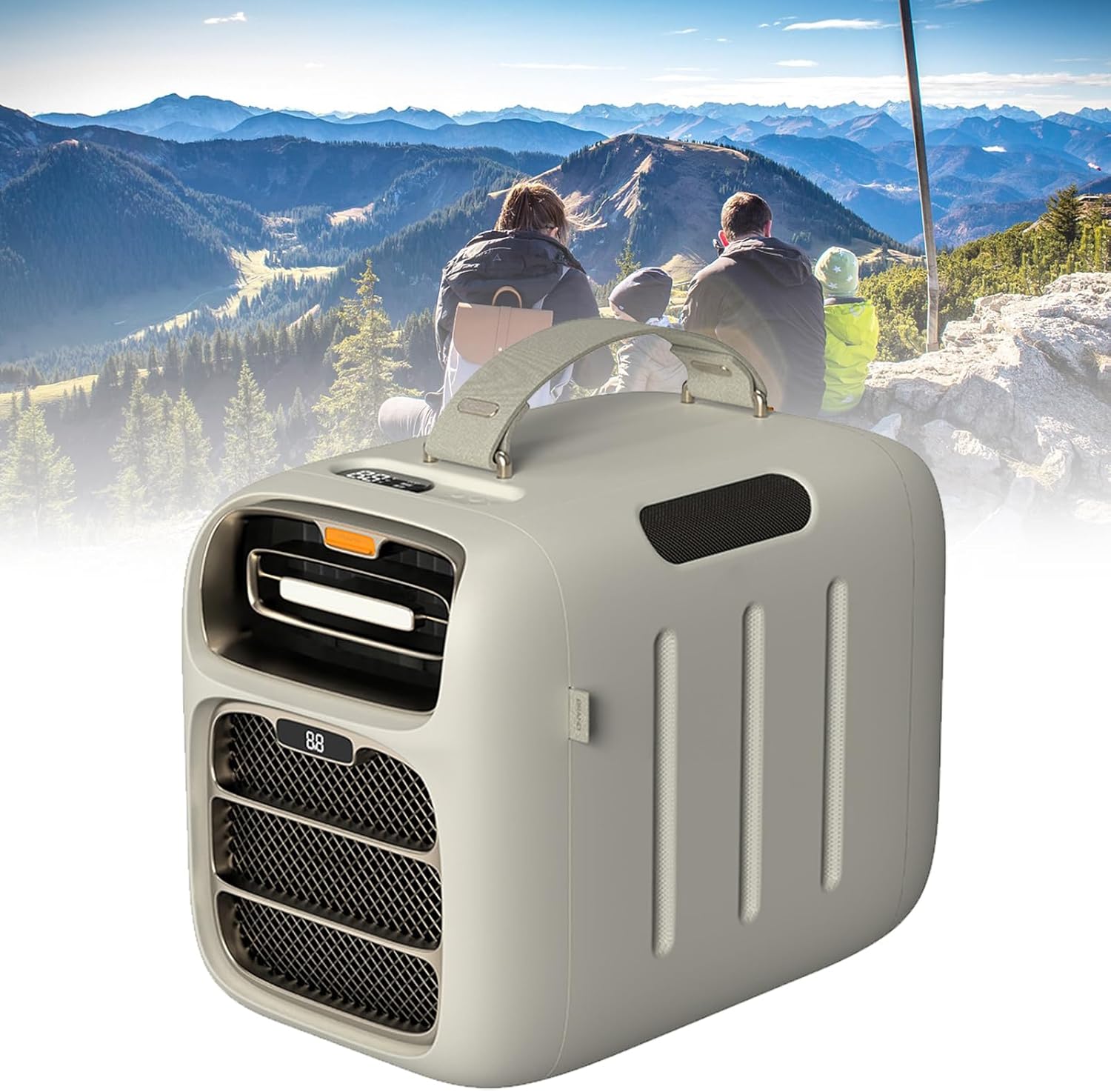 5121BTU Fast Cooling Outdoor Air Conditioner, Portable Ac Tent Air Conditioner,Cooling/Heating,12V/24V DC, 3 Wind Speeds，Dehumidification, timing,500W Low Power Consumption Camping Tent, RV