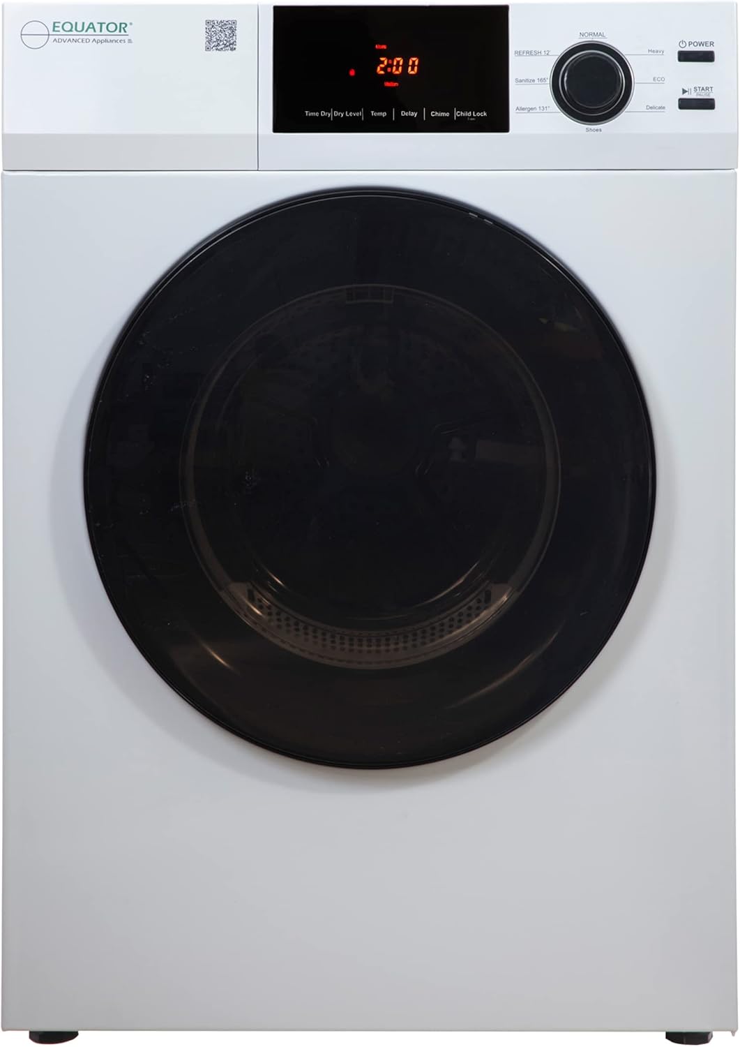 Equator 24" 220V Vented SENSOR Dryer 4cf/18lbs Touch Control DIGITAL