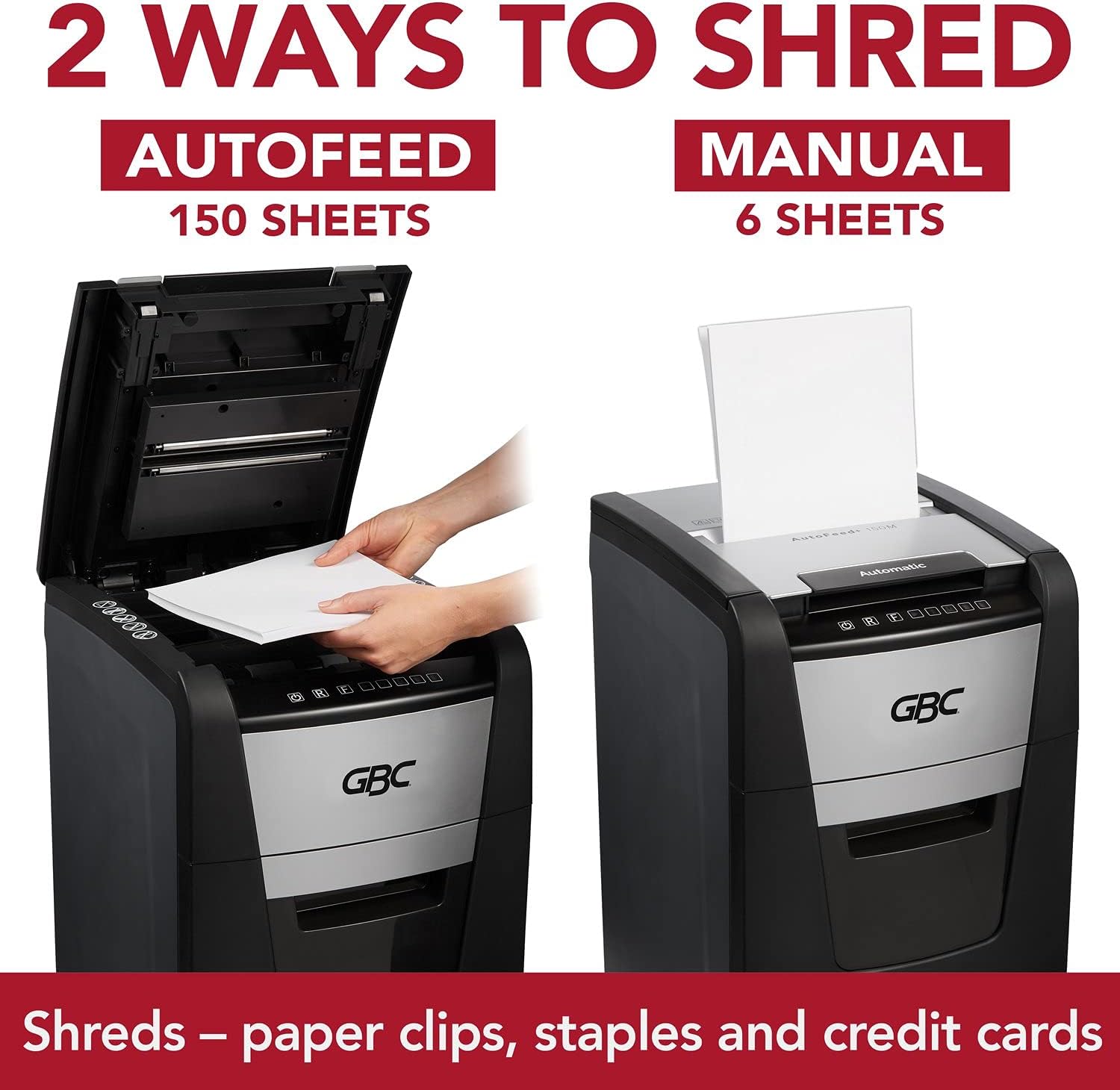 GBC Paper Shredder, Auto Feed+, 230 Sheet Capacity, Micro-Cut, Small Office Shredder, 230M (WSM1757607)
