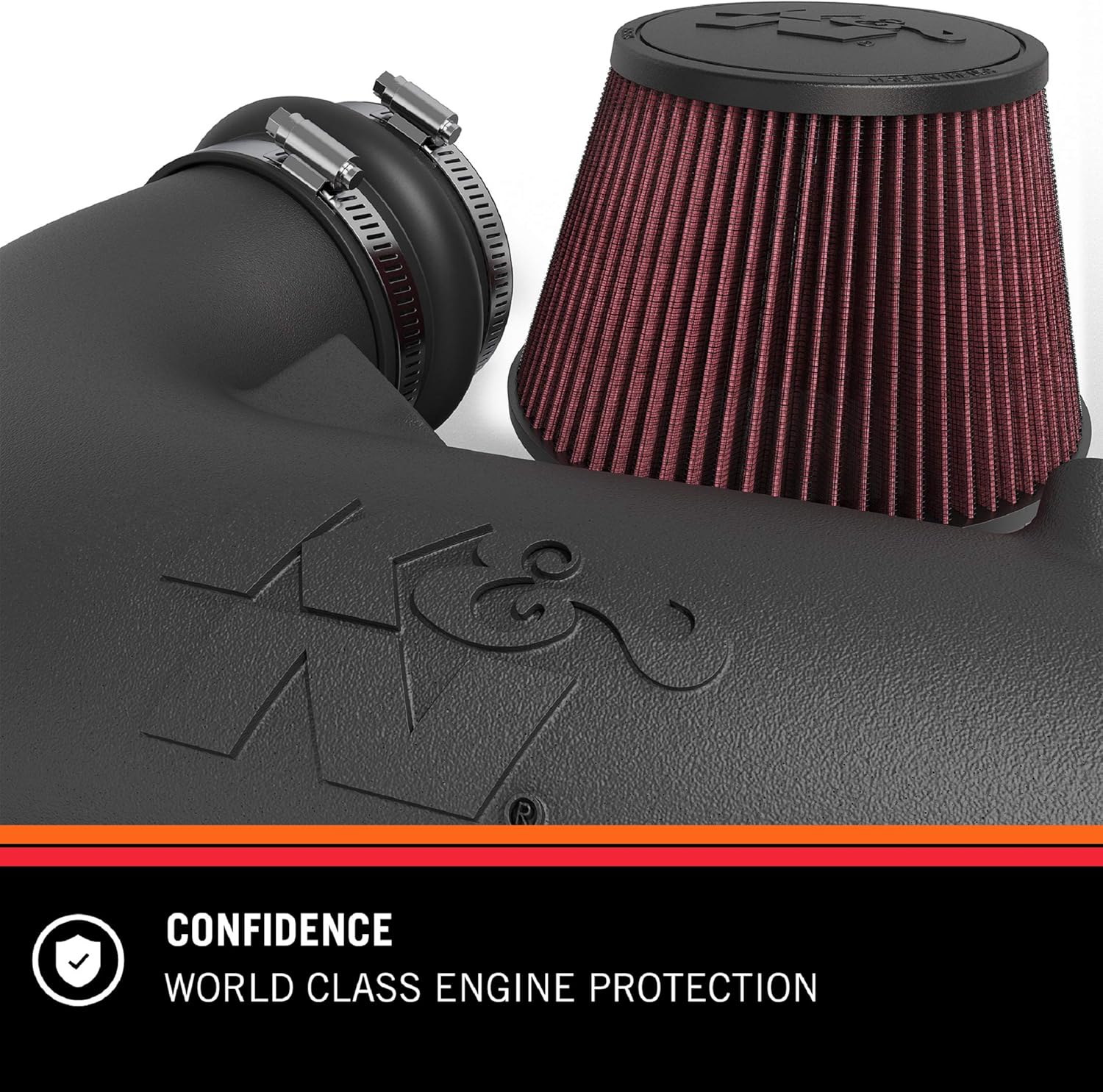K&N Cold Air Intake Kit: High Performance, Guaranteed to Increase Horsepower: Fits 2015-2019 Ford F150, 2.7L V6,63-2593