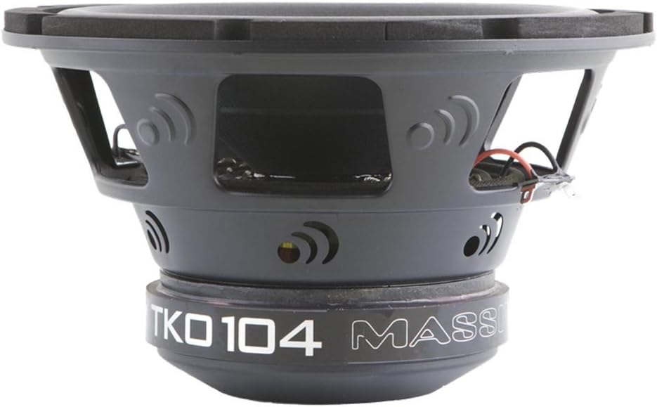 Massive Audio TKO124 TKO Series. 12 Inch, 600 Watt, 8mm Top Plate, Dual 4 Ohm Car Subwoofer. Sold Individually.
