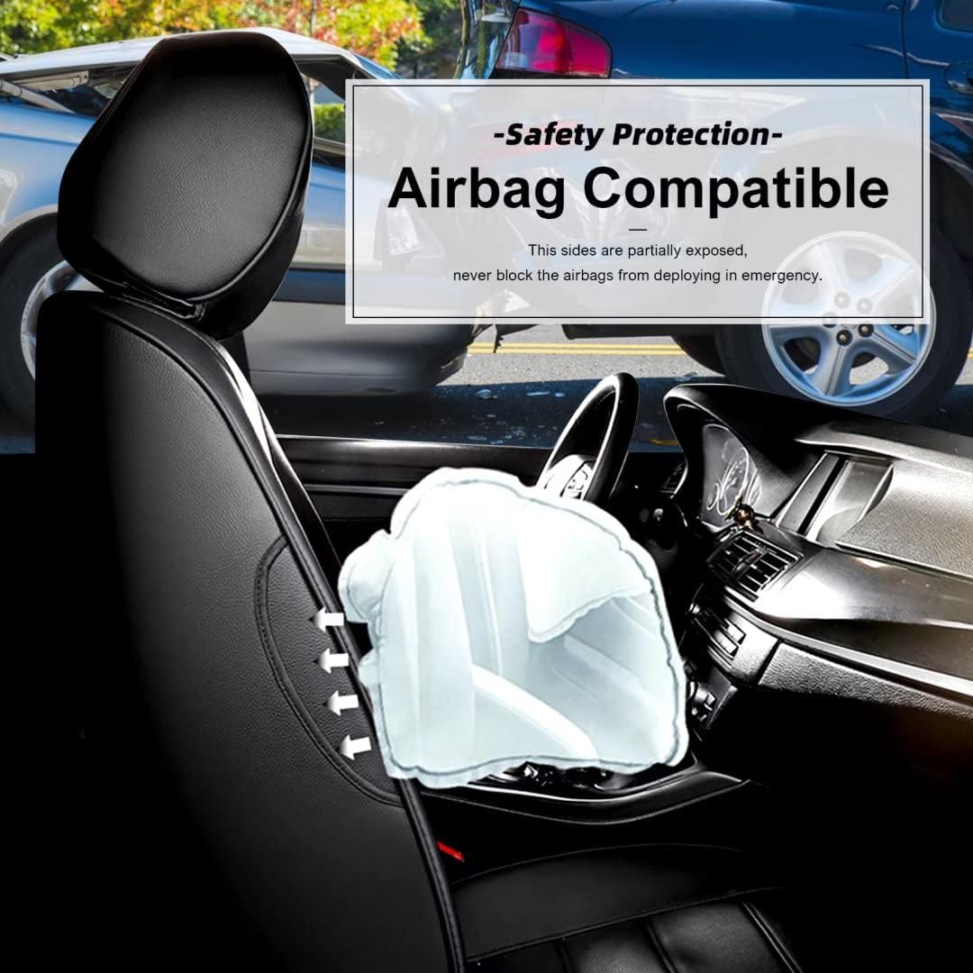 Seat Cover Custom Fit for Nissan Rogue 2008 2009 2010 2011 2012 2013 2020 2021 2022 Faux Leather Car Seat Protector Compatible Airbag Vehicle Cushion Covers Front Rear Seat Full Set(2 Rows 5 Seats)