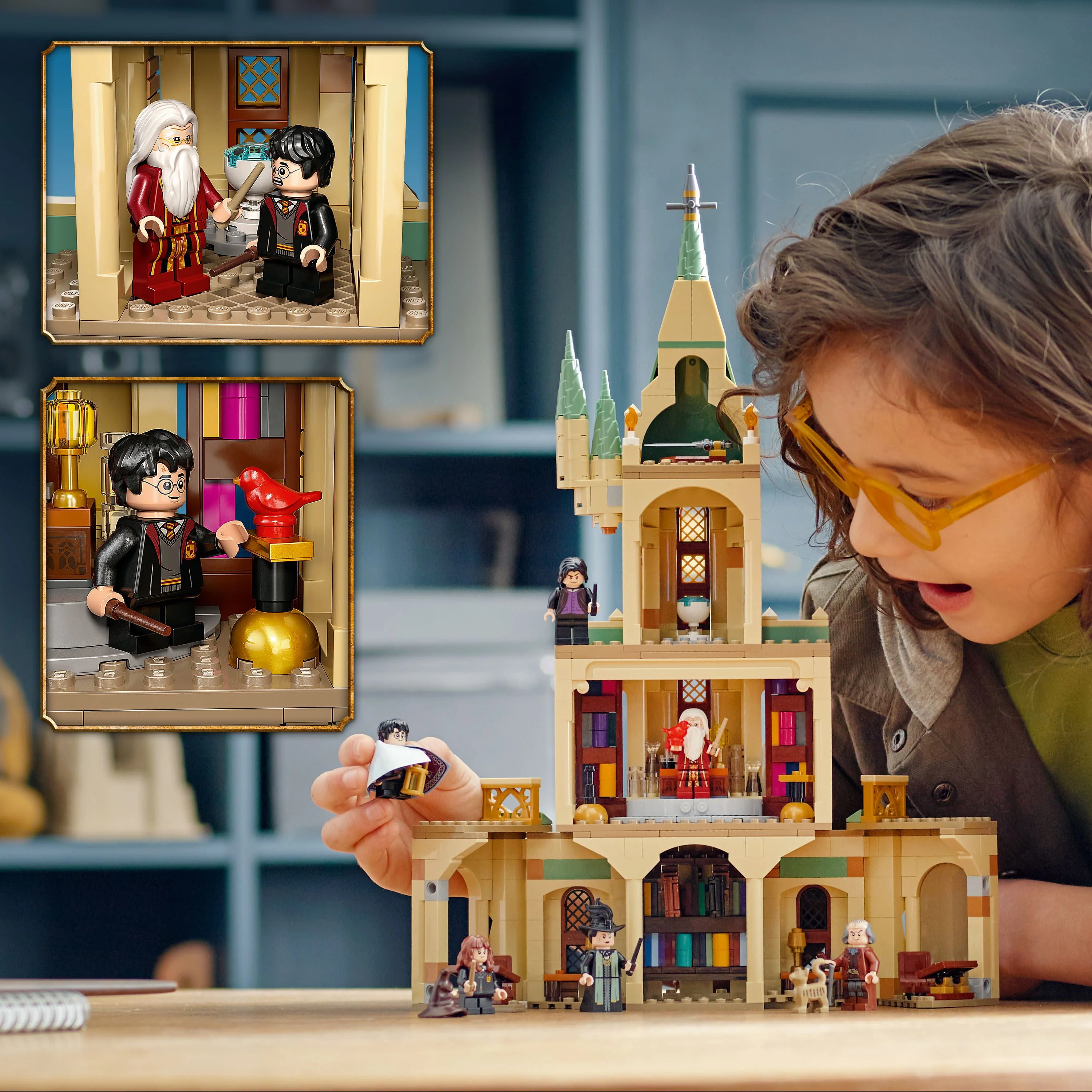 LEGO Harry Potter Hogwarts: Dumbledore's Office 76402 Castle Toy, Set with Sorting Hat, Sword of Gryffindor and 6 Minifigures, for Kids Aged 8 Plus