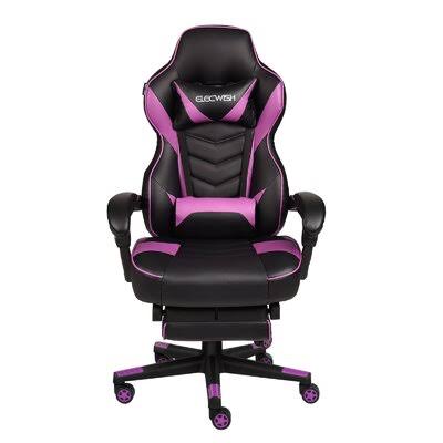 PC and Racing Game Chair Kiso Inc Color: Black/Purple