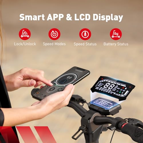 iScooter Electric Scooter Adults, 28/38 MPH Top Speed & 40/50 Miles Long Range Escooter, 10/11" Offroad Pneumatic Tire Scooters for Adults with Cruise Control, Dual Suspensions, Foldable E-Scooter