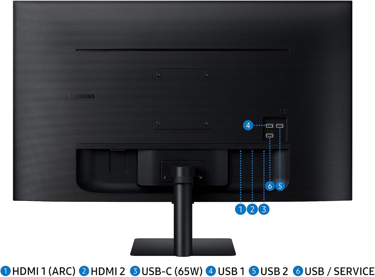SAMSUNG 32-inch 4K UHD Smart Monitor with Adaptive Picture, Ultrawide Game View, Built-In Speakers, Remote, HDMI, USB-C, 2021 Model LS32AM702UNXZA, Black