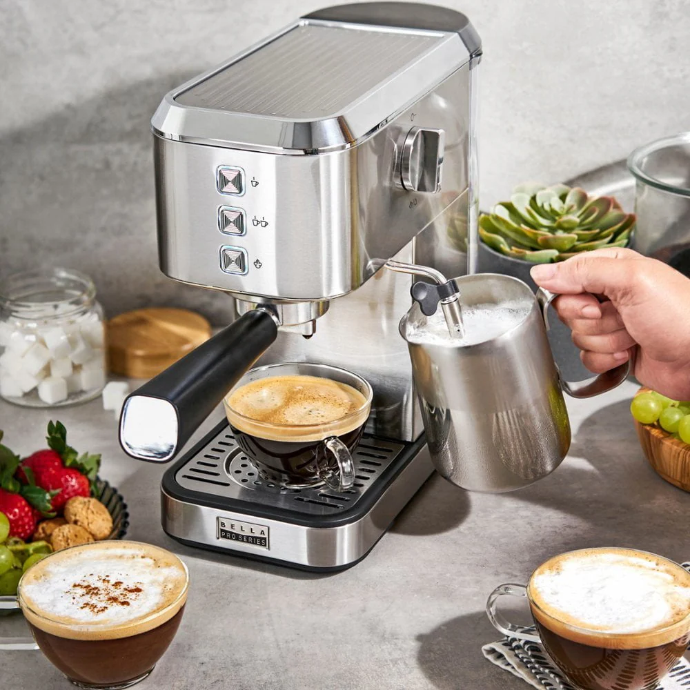 Pro Series - Slim Espresso Machine with 20 Bars of Pressure - Stainless Steel