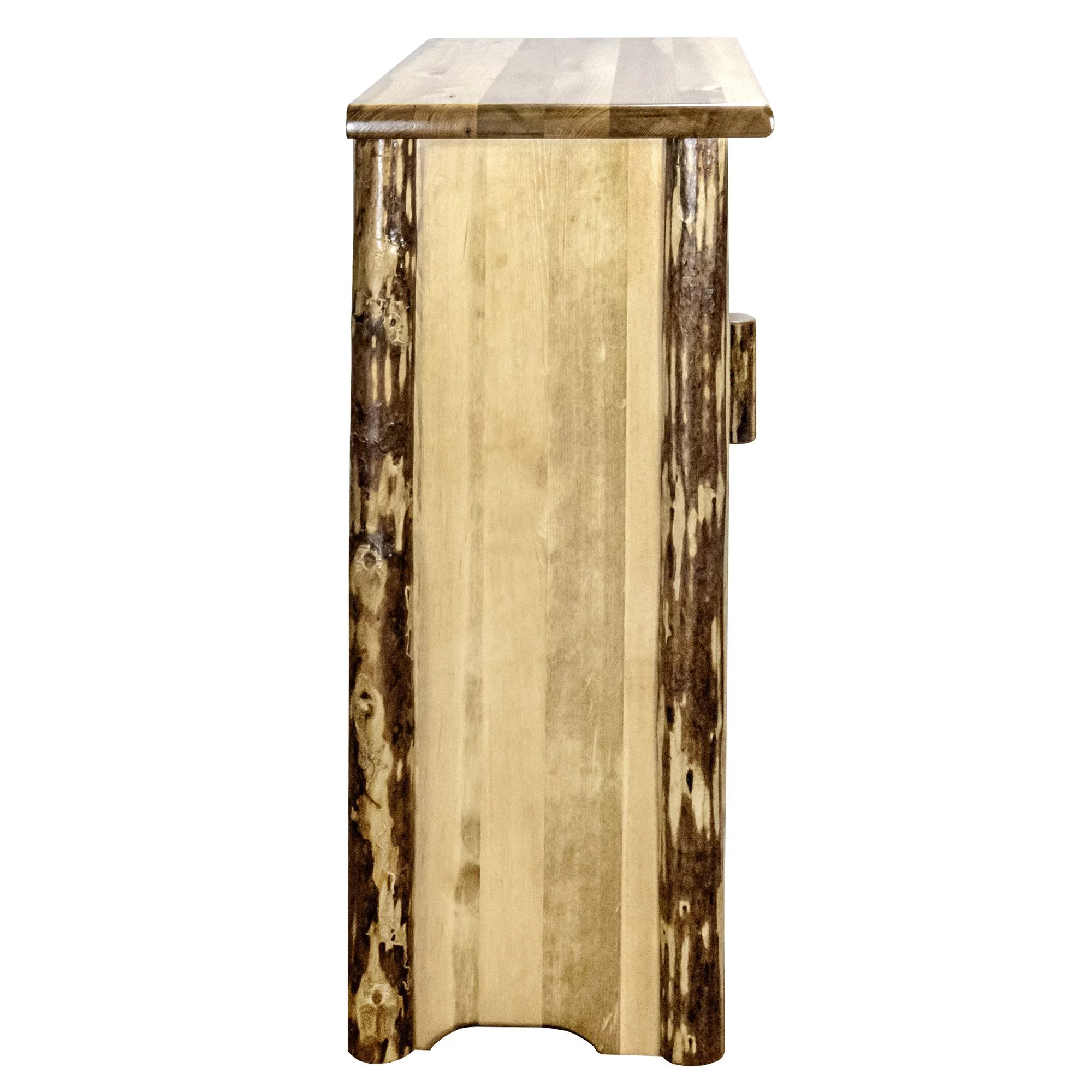 Montana Woodworks, Inc. Glacier Country Collection Accent Cabinet w/ Laser Engraved Elk Design, Left Hinged