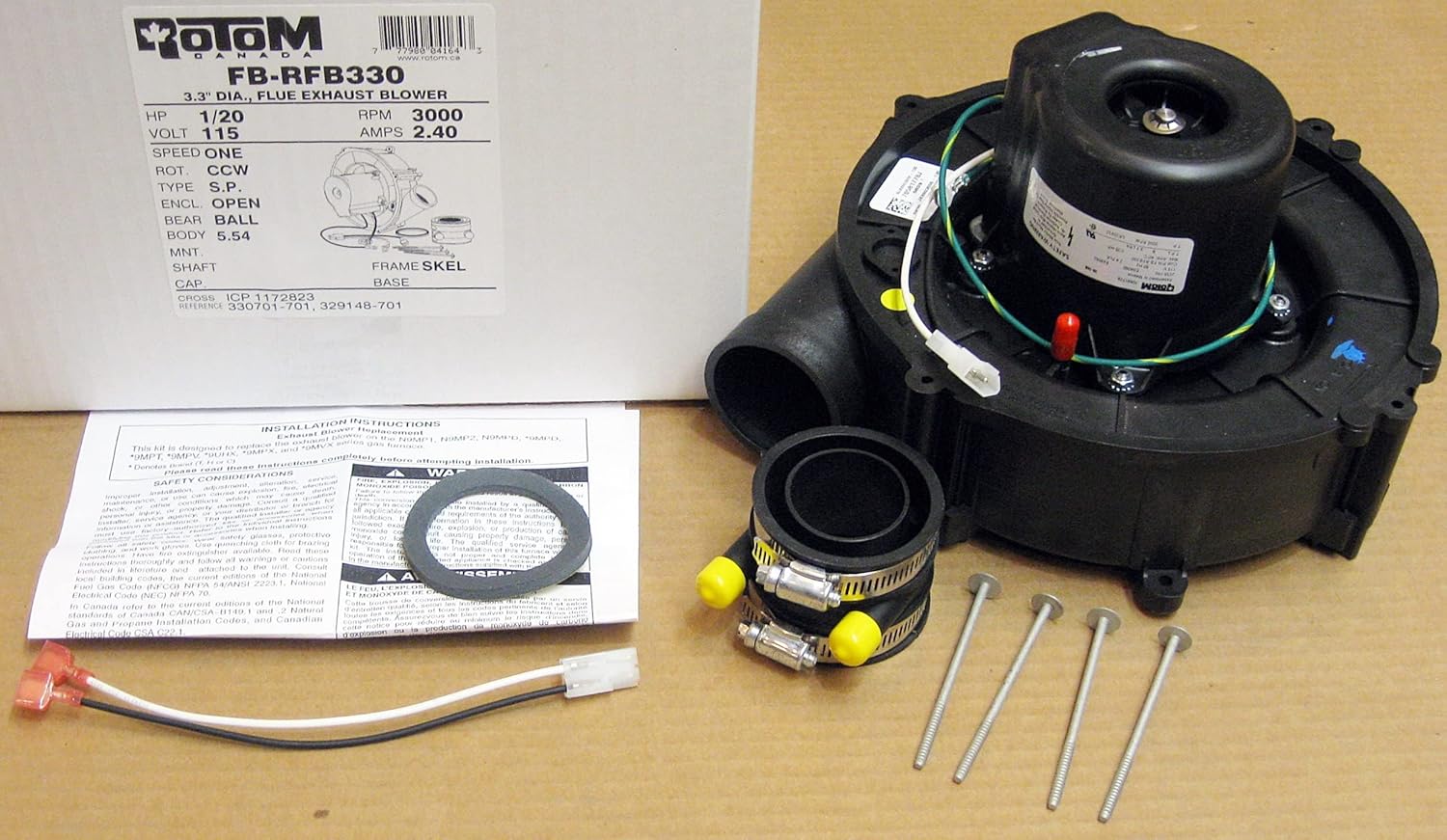Furnace Draft Inducer Motor For Heil Tempstar Comfortmaker Arcoair 1172823 1014338 HQ1014338FA