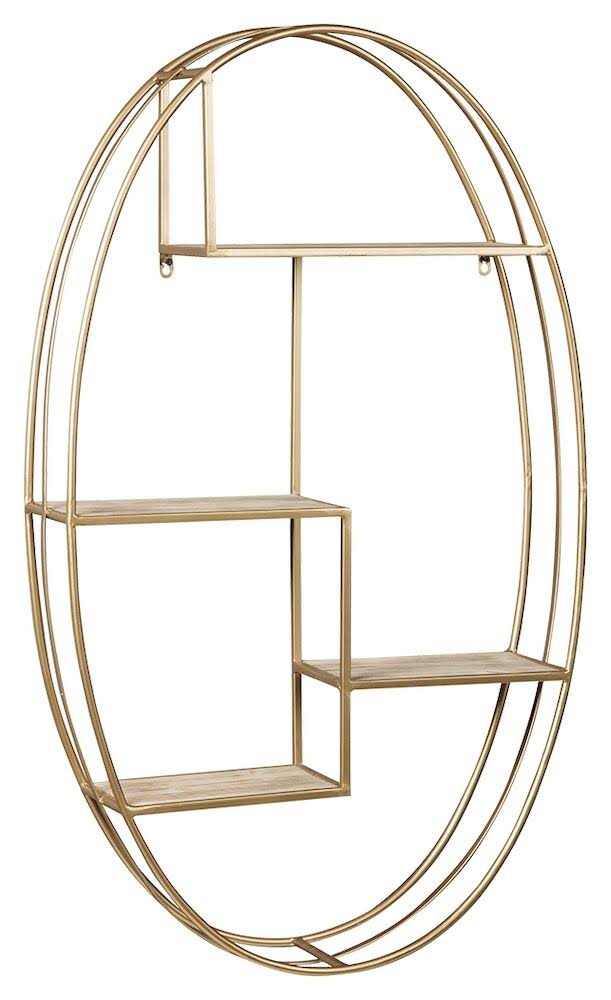 Signature Design by Ashley Elettra Wall Shelf Natural/Gold