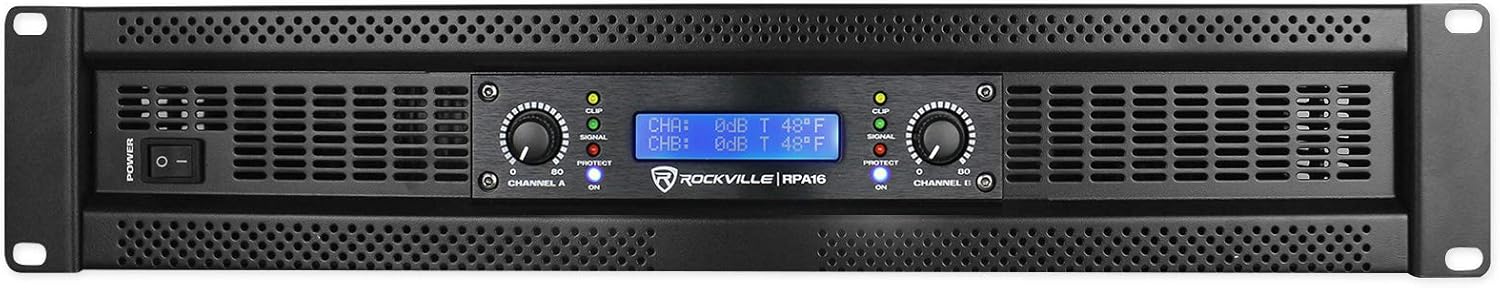 Rockville RPA14 7000 Watt Peak / 2000w RMS 2 Channel Power Amplifier Pro/DJ Amp
