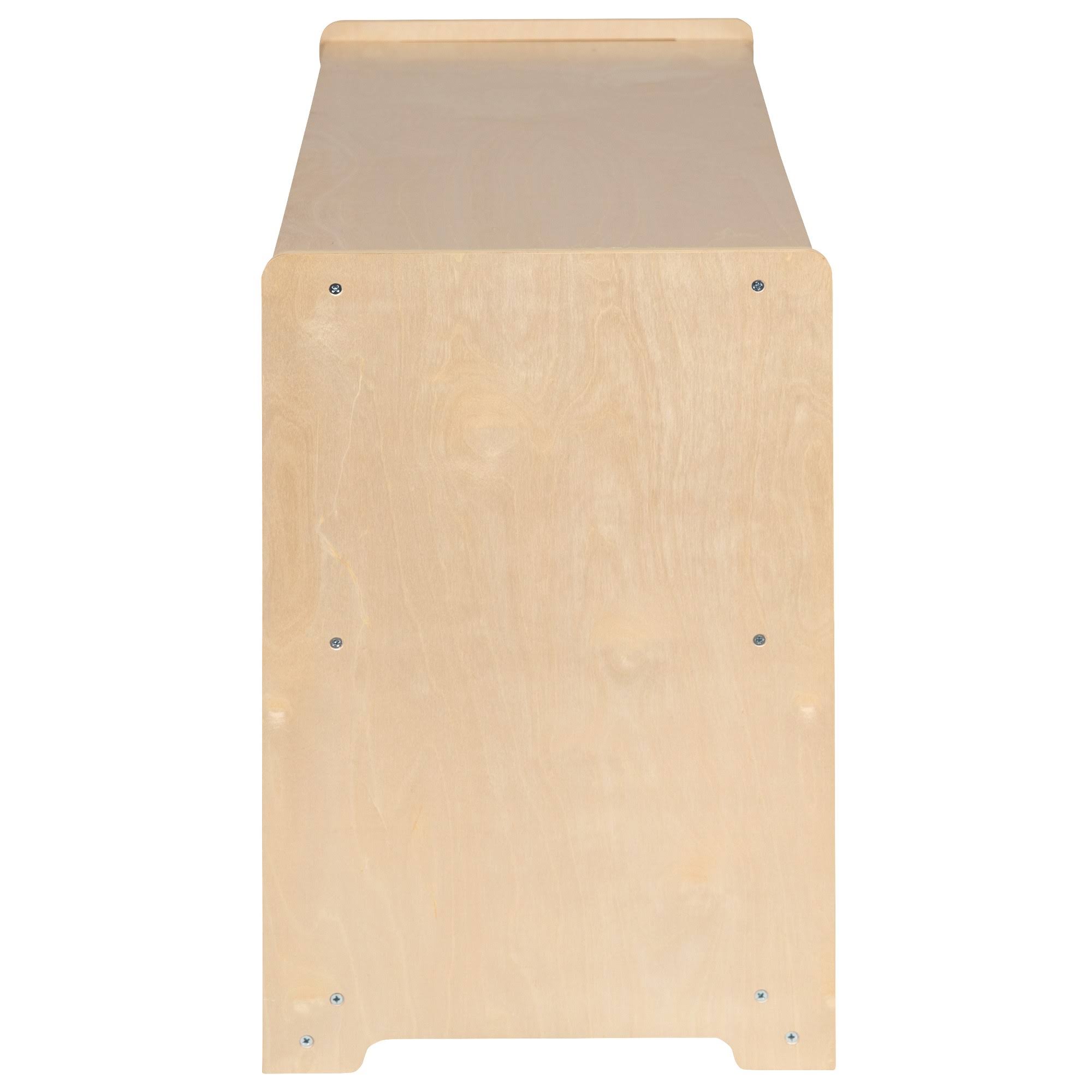 Flash Furniture Wooden 2 Section School Classroom Storage Cabinet for Commercial or Home Use - Safe, Kid Friendly Design - 24x22