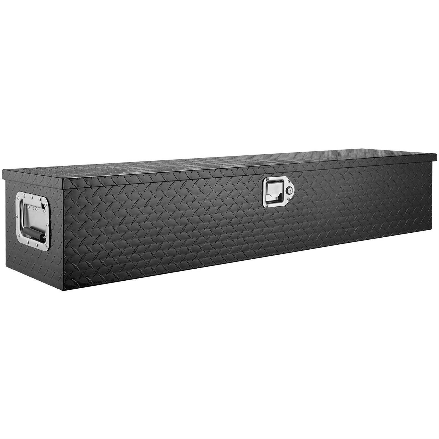 VEVOR Heavy Duty Aluminum Truck Bed Tool Box, Diamond Plate Tool Box with Side Handle and Lock Keys - Shop Hardware Tools Online Store