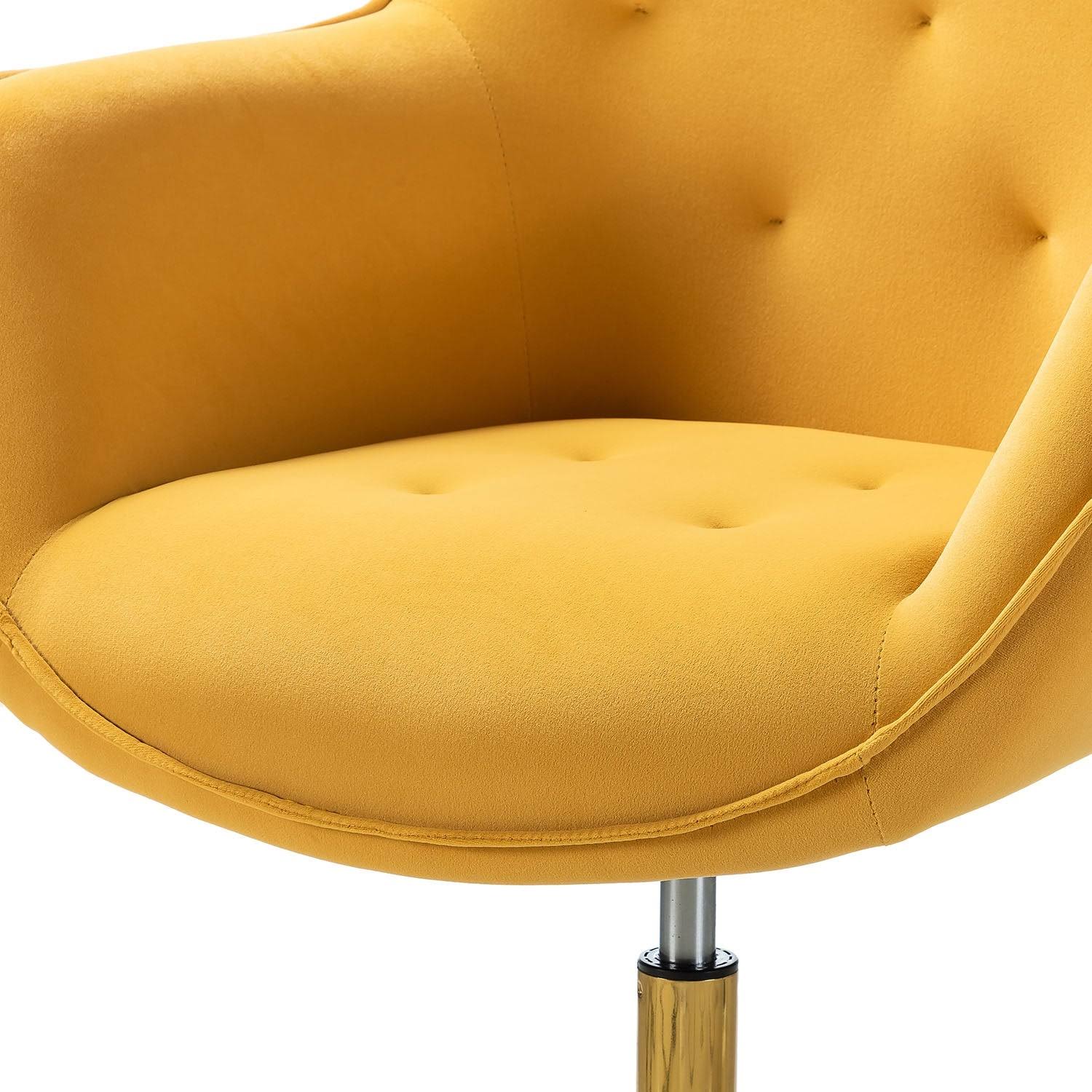 Galera Swivel Task Chair with Tufted Back - Black