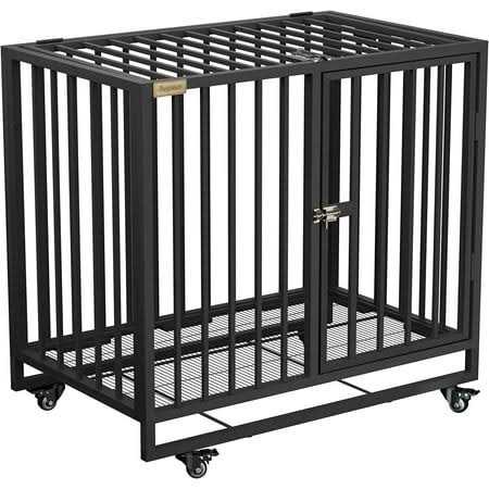 Furpezoo Dog Crate Heavy Duty Strong Steel Dog Cage Medium Dog Kennel with 4 Wheels - Pet Supplies online store