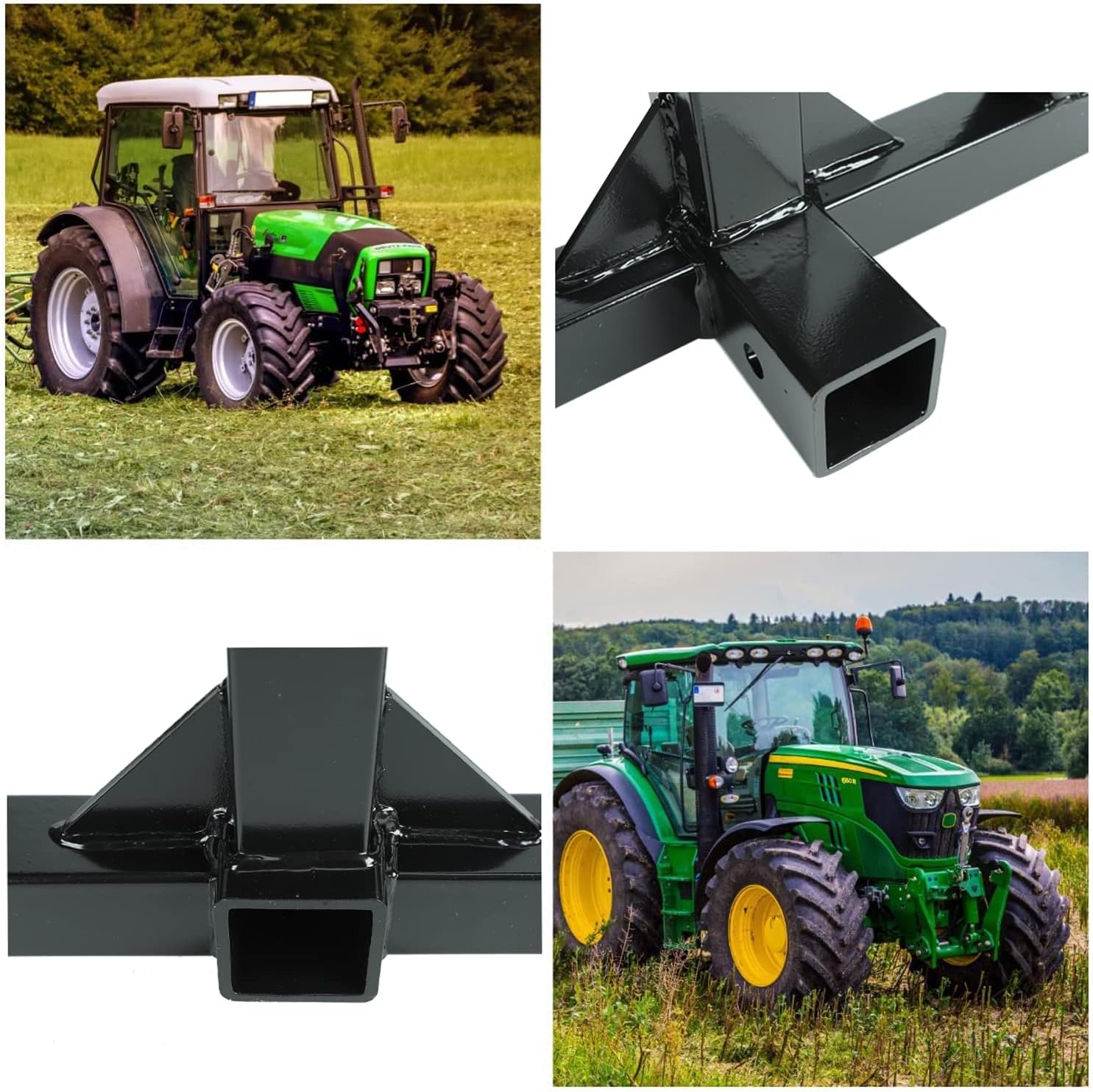 2 Receiver 3 Point Trailer Hitch Category 1 Tractor Tow Drawbar Adapter Compatible with BX Kubota John Deere LM25H WLM Tractor NorTrac Kioti Yanmar