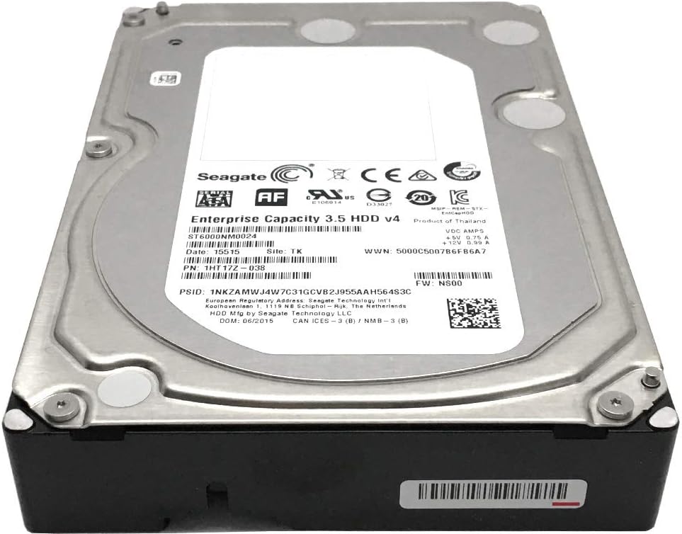 Seagate ST6000NM0024 6TB 7200 RPM SATA 6Gb/s 128MB Cache 512e 3.5 Enterprise Capacity Internal Hard Drive (Renewed)