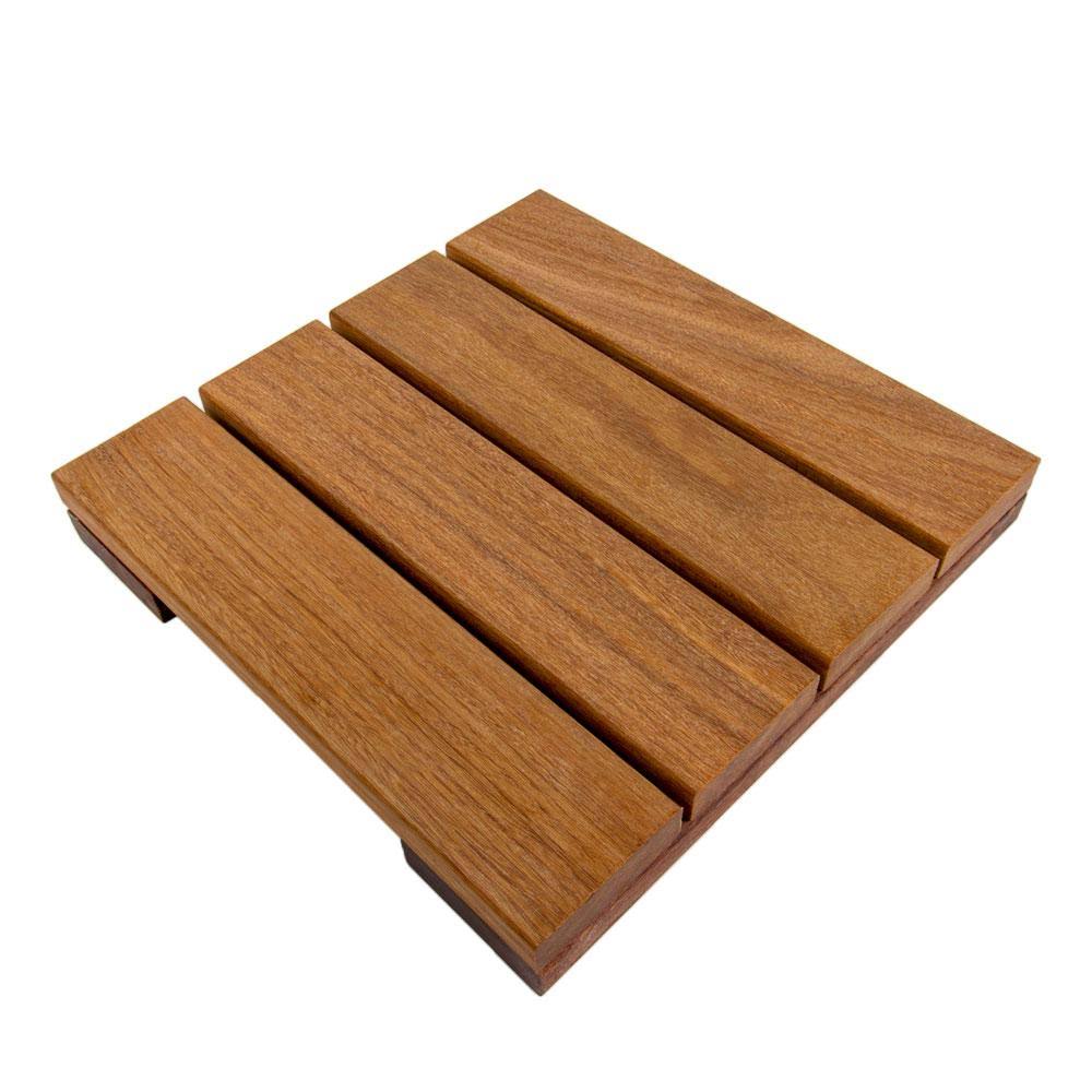 Case Knives WiseTile 1 ft. x 1 ft. Solid Hardwood Deck Tile in Exotic Cumaru (4 per CASE)