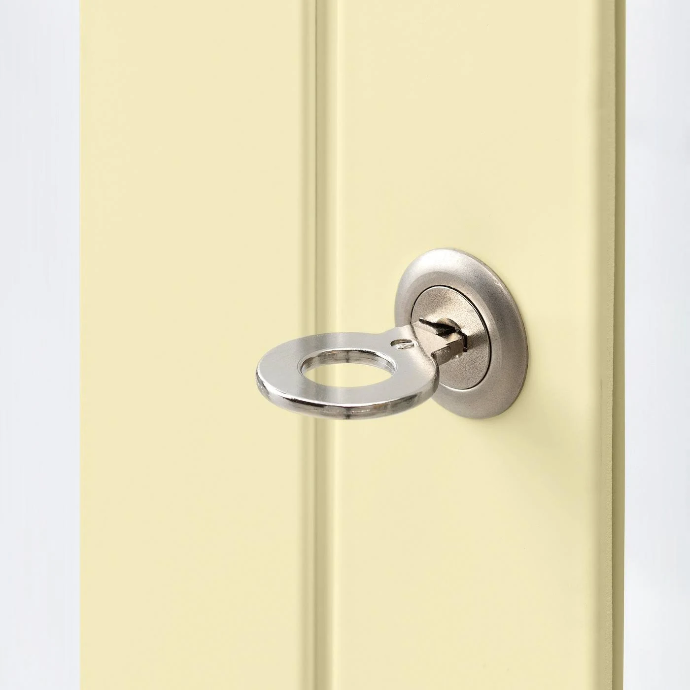IKEA - FABRIK?R Glass-Door Cabinet, Light Yellow, 31 7/8x44 1/2