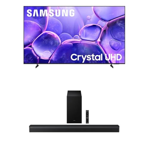 Samsung 43-Inch Class Crystal UHD U8000F 4K Smart TV (2025 Model) Endless Free Content, Crystal Processor 4K, MetalStream Design, Knox Security, Alexa Built-in