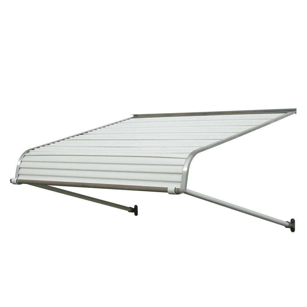 NuImage Awnings 1100 60-in Wide x 48-in Projection White Solid Fixed Door Awning | K110806001