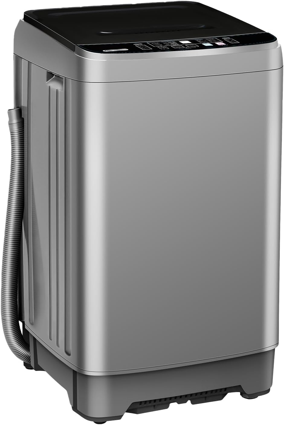 Portable Washing Machine, 13.3lbs Automatic Laundry Machine with 10 Programs, LED Display, High-efficiency Compact Washer for Apartment, Home, Dorms, Rv, Grey